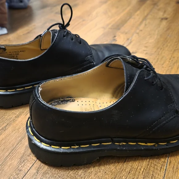 Dr. Martens Black Leather Women's Oxfords - Picture 2 of 6